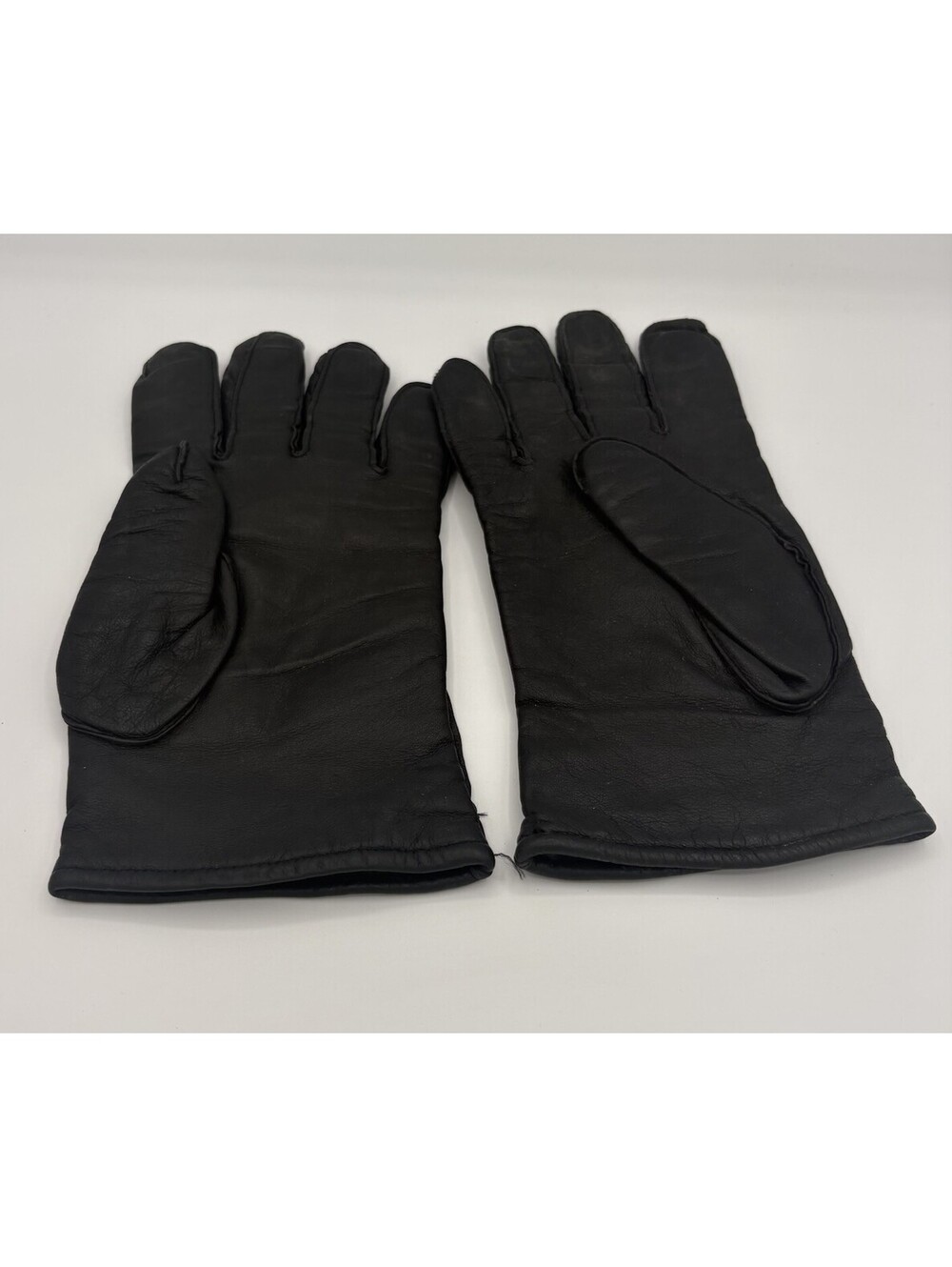 US Military Black Leather Unisex Lined Dress Uniform Gloves Size XL Wool Liner